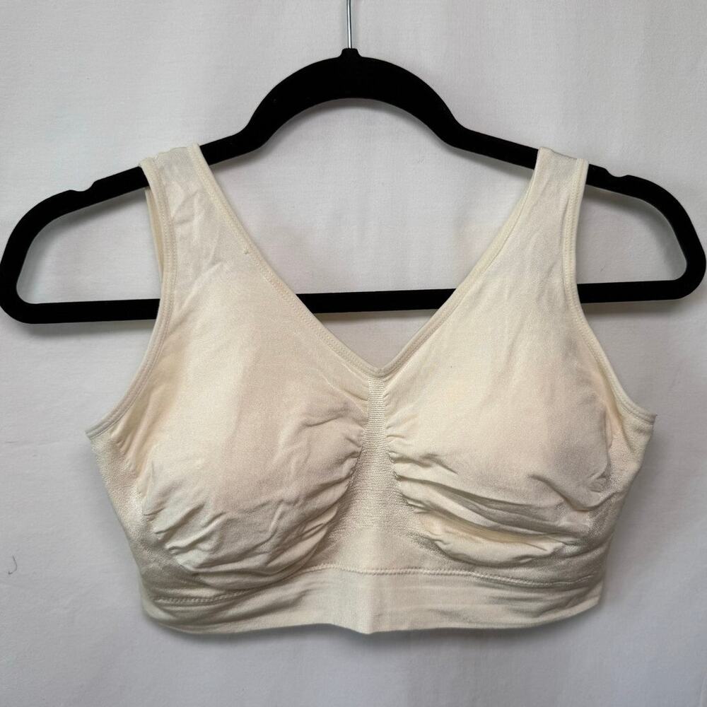 Truekind Everyday Throw-on Wireless Bralette, Chai, Size XL Lightweight Comfort